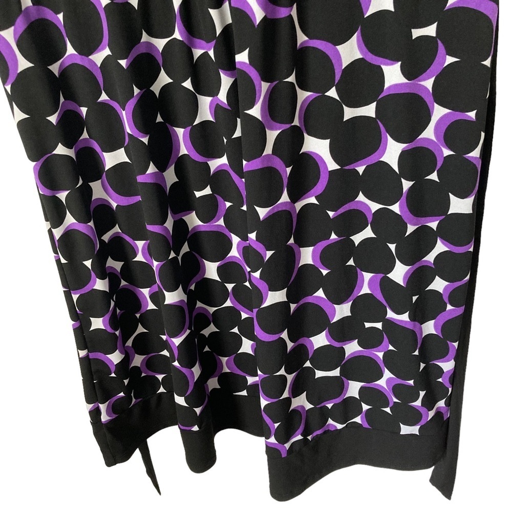 Motherhood Maternity Purple Dot Crossover V-Neck Dress L - Picture 3 of 8